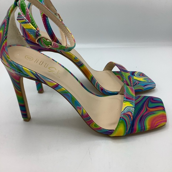 Rouge Helium Rainbow Multicolored Stiletto Heels - Picture 5 of 7